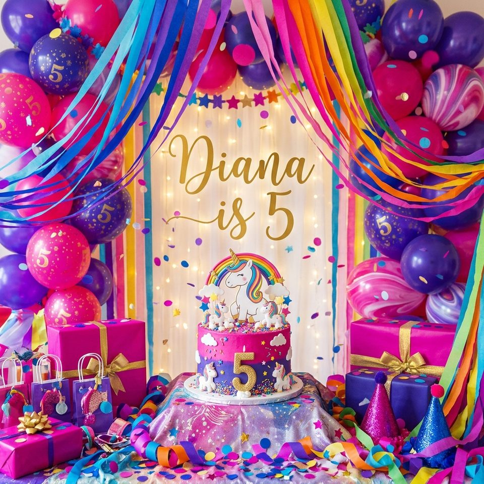 Unicorn Birthday Party Invitations example — Chasing Rainbows